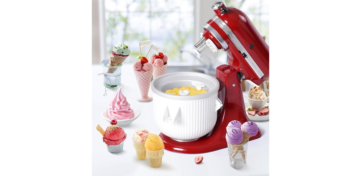 Gdrtwwh Ice Cream Attachment for Kitchenaid Stand Mixer