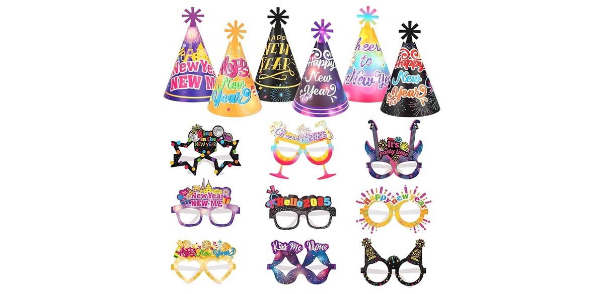 HOWAF New Years Eve Party Supplies-30pcs
