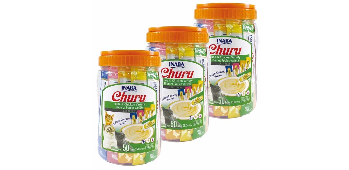Inaba Churu Tuna & Chicken Puree Variety Pack Grain-Free Lickable Cat Treat