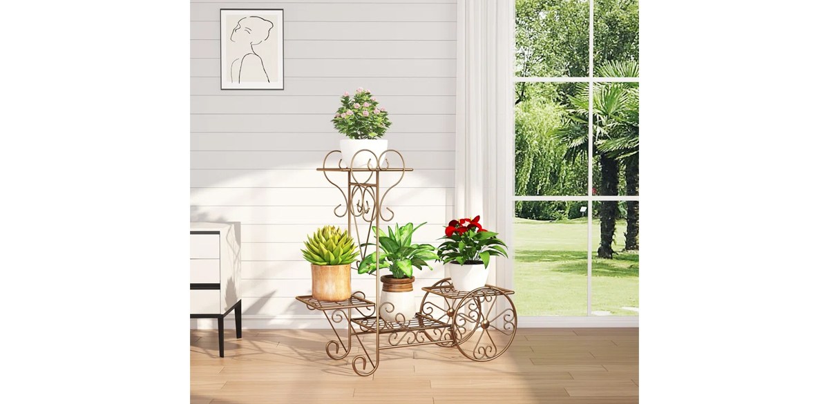 Lark Manor Aleni Metal Plant Stand