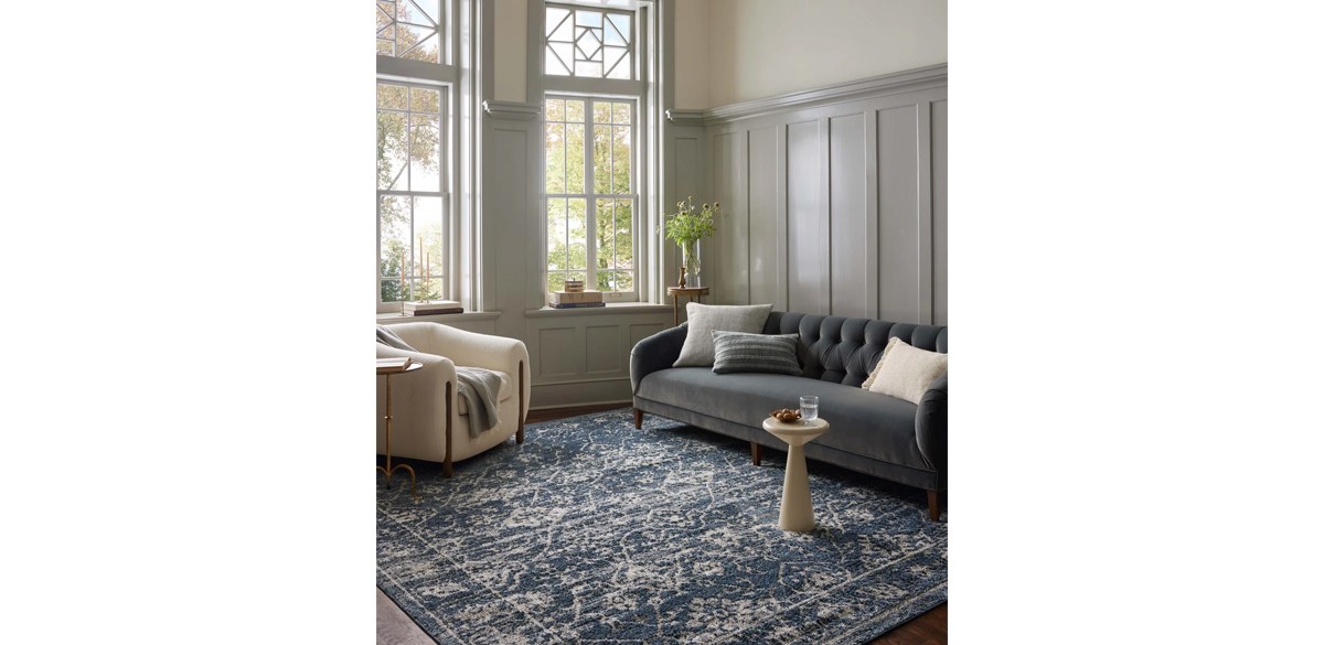 Magnolia Home by Joanna Gaines x Loloi Gigi Navy - Stone Area Rug