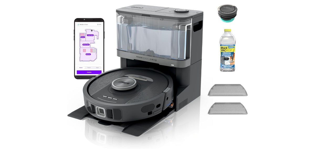 Shark Robot Vacuum & Mop Combo, PowerDetect NeverTouch