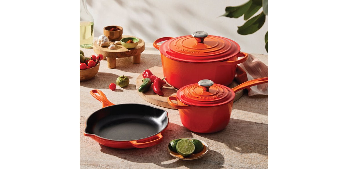 Signature Enameled Cast Iron 5-Piece Cookware Set