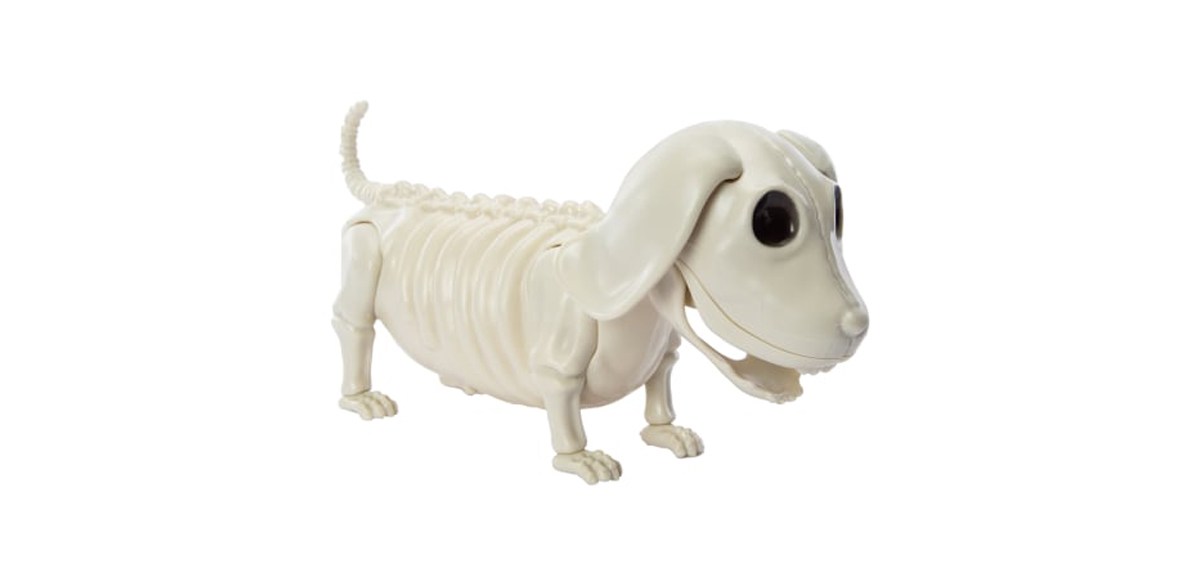 Skeleton Dog Halloween Decor 12in x 5.44in