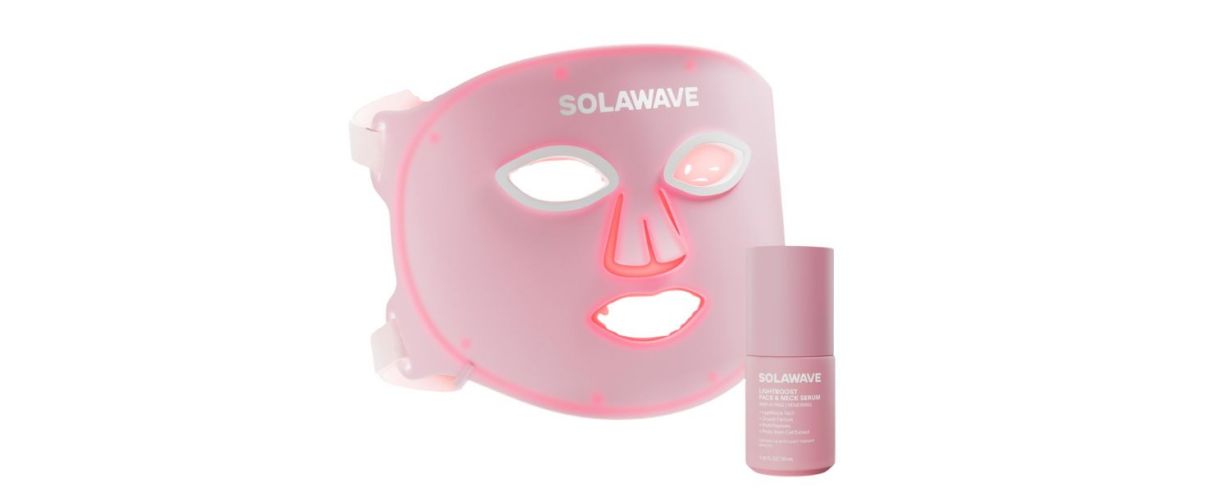Solawave Red Light Therapy Face Mask And LightBoost Face &amp; Neck Serum Kit