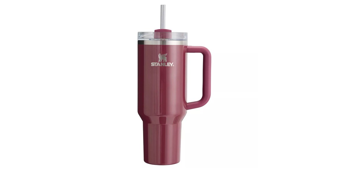 Stanley 40 oz Stainless Steel H2.0 FlowState Quencher Tumbler in Cherry Mocha