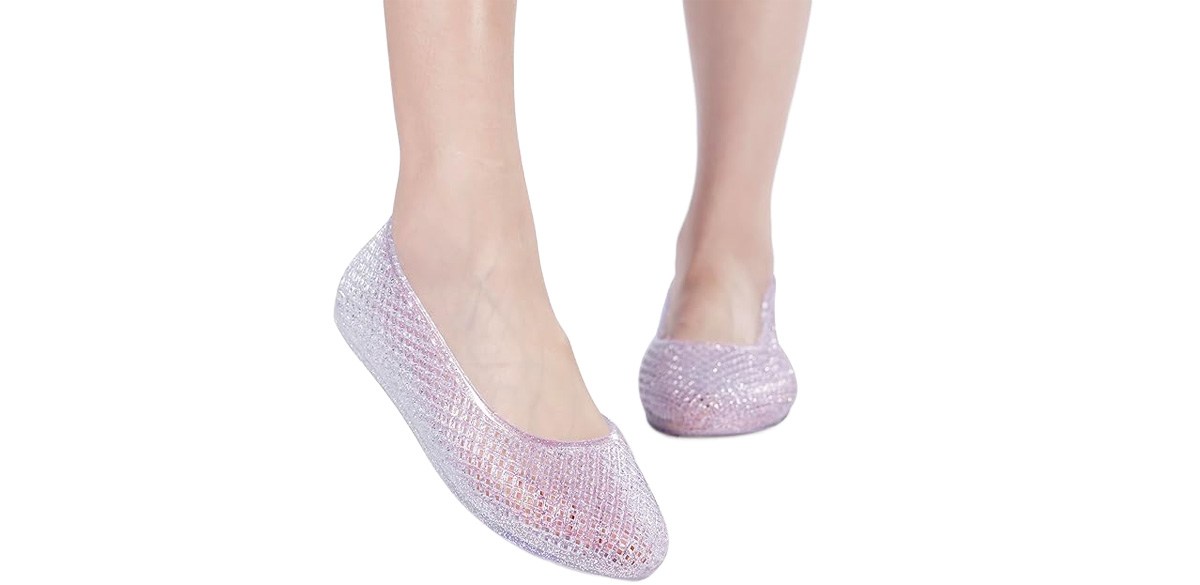 Women's Jelly Mesh Ballet Flats Clear