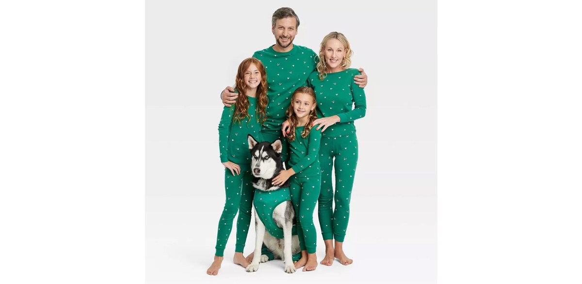 Women's Polar Bear Print Cotton Ribbed Holiday Matching Family Pajama Shirt