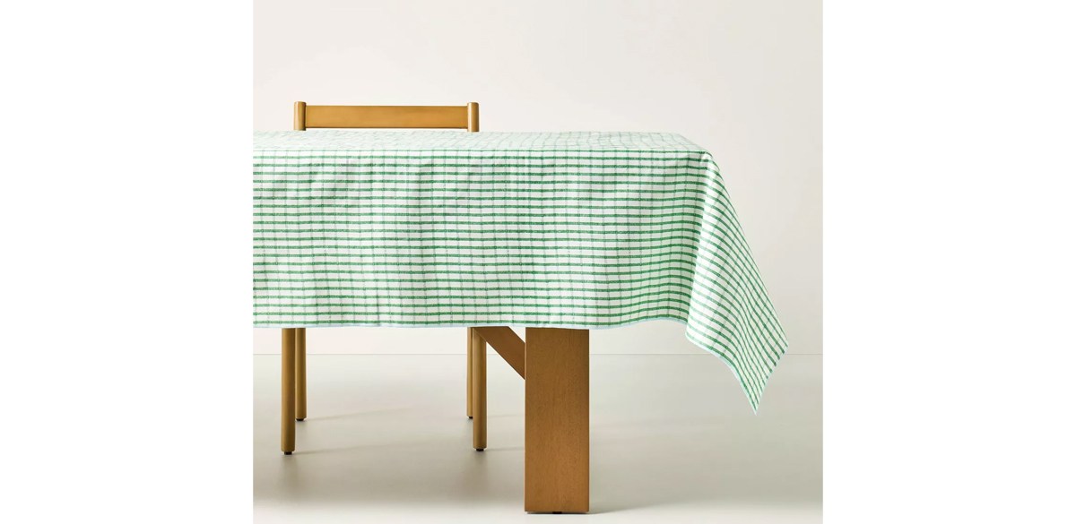 60x84 Checkered Plaid Wipeable Rectangular Tablecloth