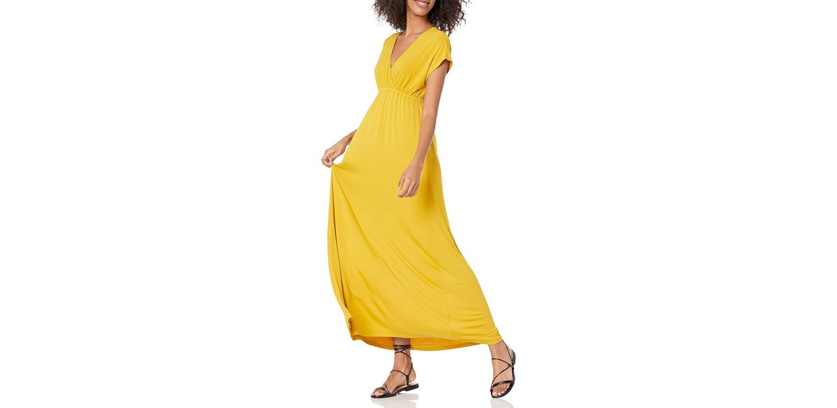 Amazon Essentials Women's Waisted Maxi Dress (Available in Plus Size)