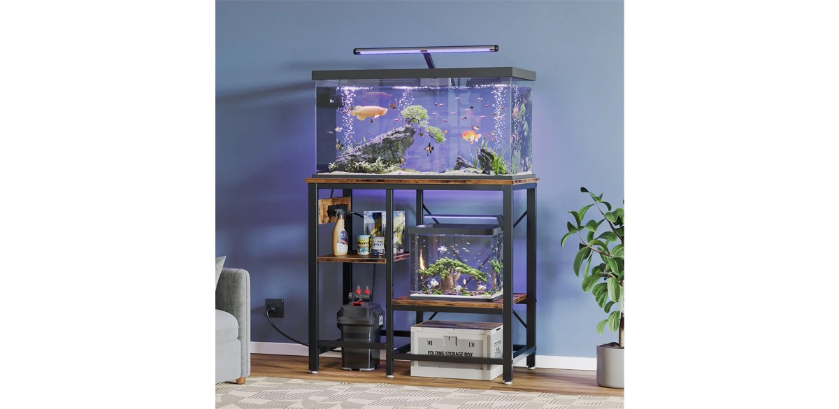 Bestier 20-29-37 Gallon Fish Tank Stand with Power Outlets