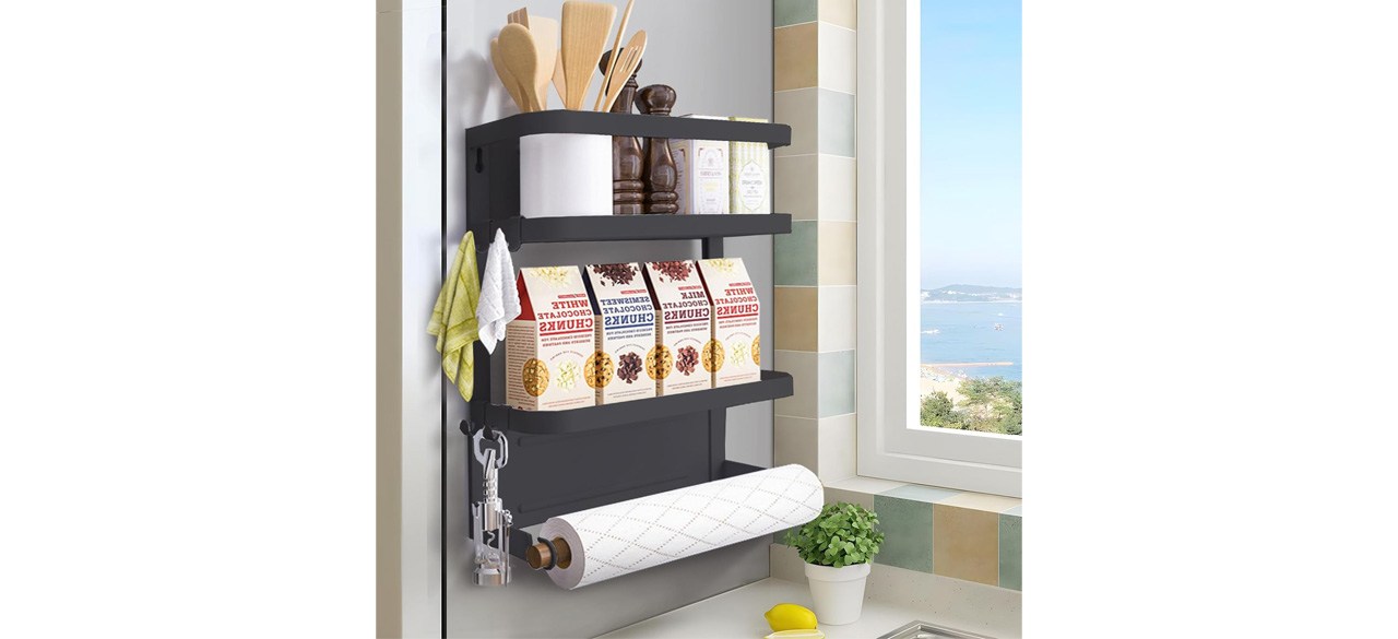 Dr.BeTree Magnetic Spice Rack for Refrigerator on refrigerator