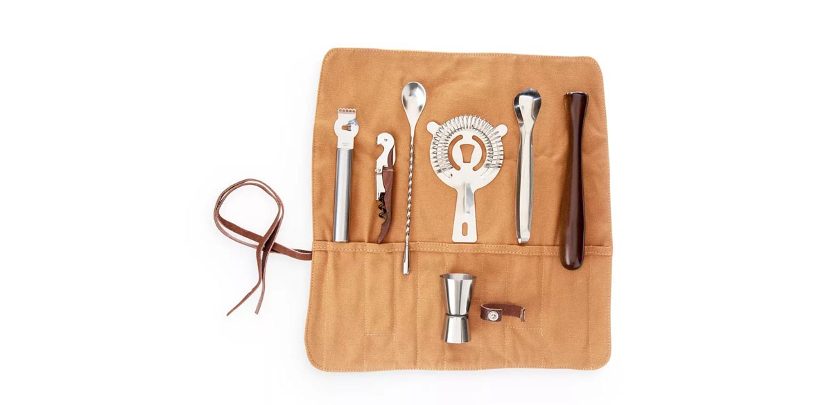 Foster & Rye Canvas Travel Bartender Kit