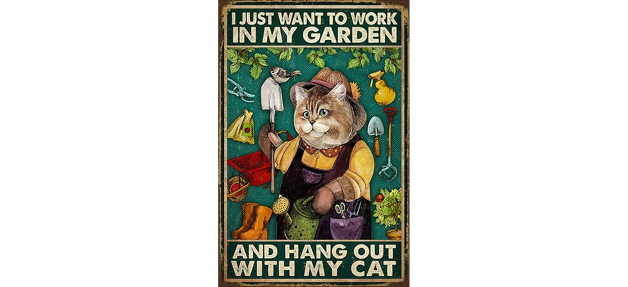 Husienzn “I Just Want To Work” Retro Tin Sign