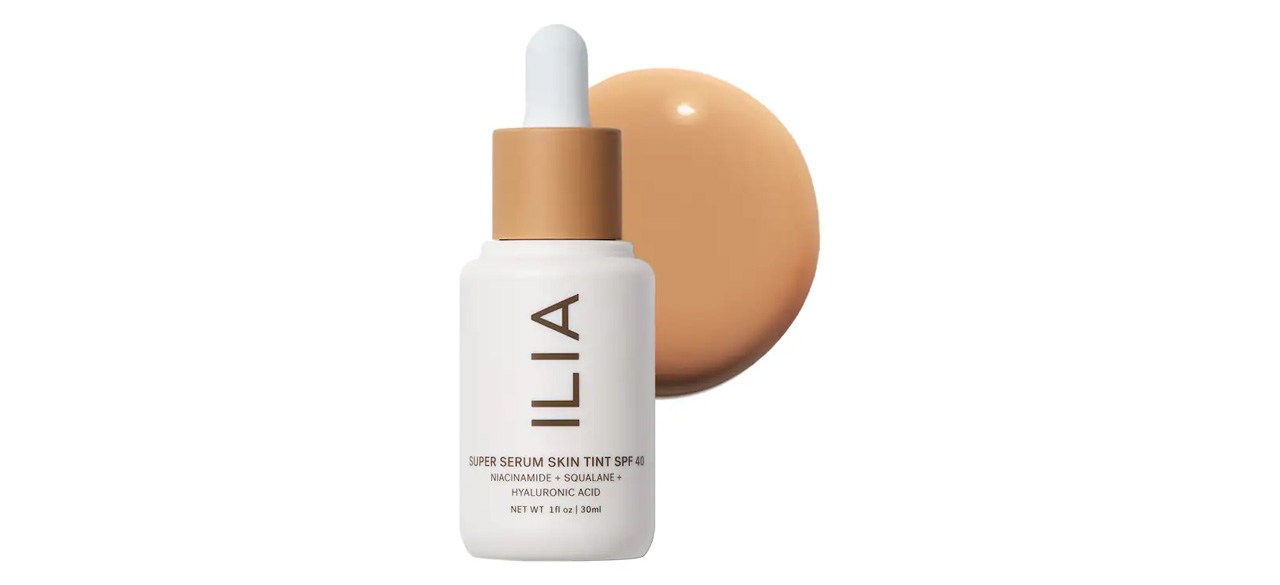 ILIA Super Serum Skin Tint SPF 40 Skincare Foundation on white background