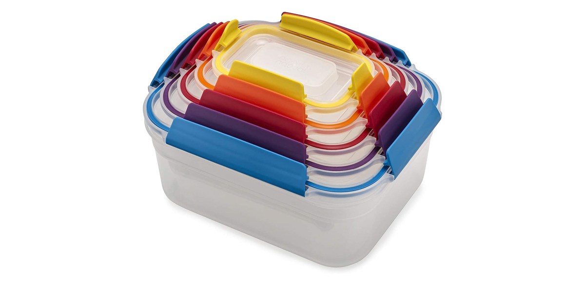 Joseph Joseph Nestlock Plastic BPA Free Food Storage Container Set with Lids