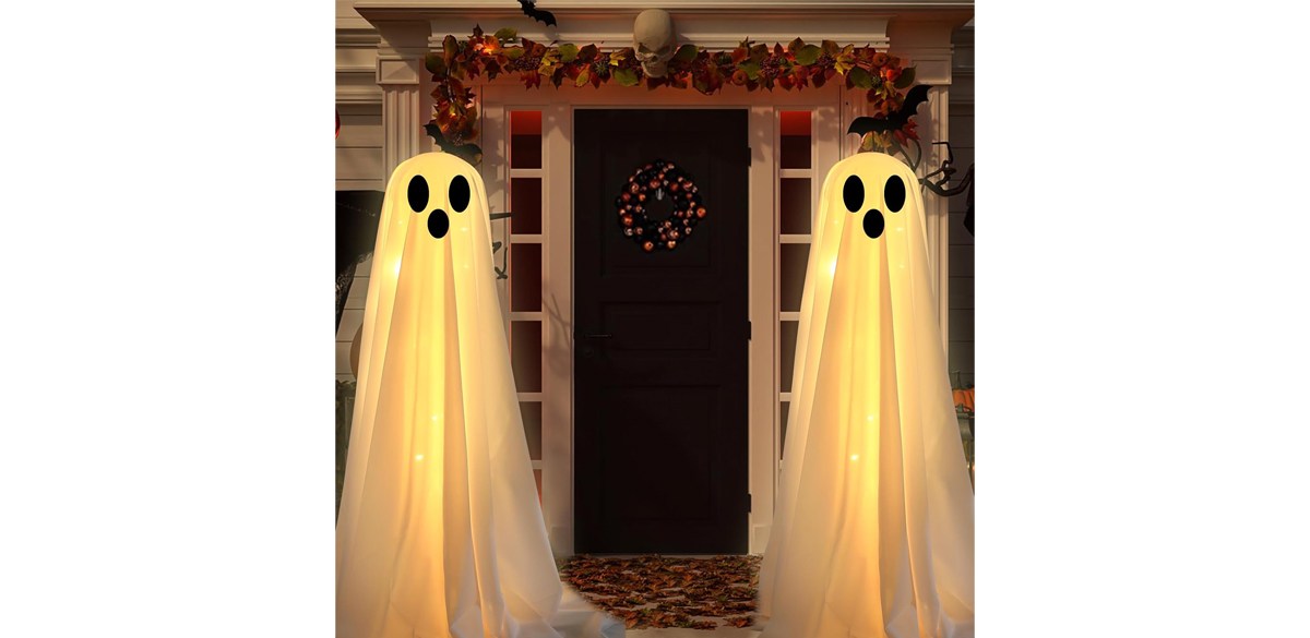  Large Lighted White Cloth Ghosts