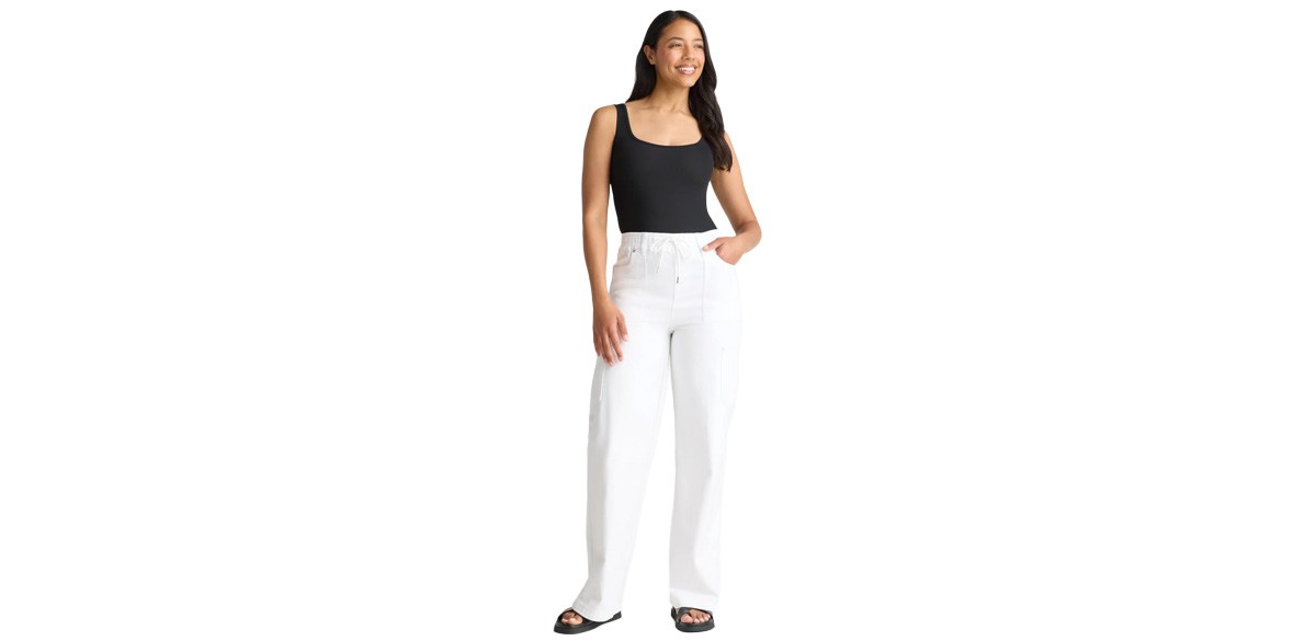 Madden NYC Women's Drawstring Utility Jeans