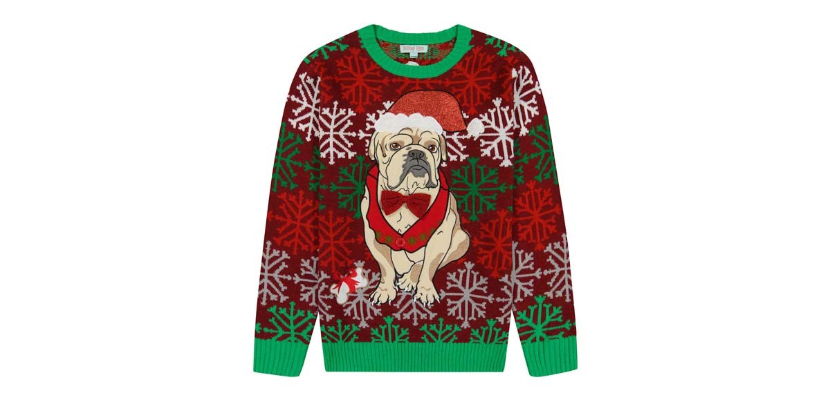 Merry Bulldog Holiday Sweater