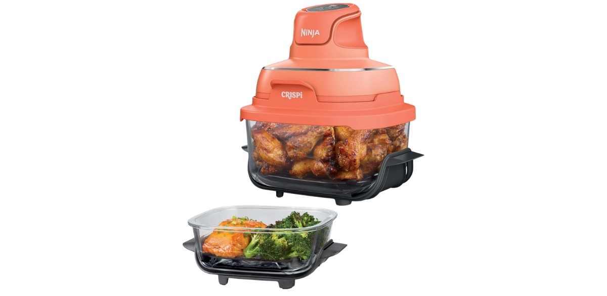 Ninja Crispi 4-in-1 Glass Air Fryer in Orange Pepper
