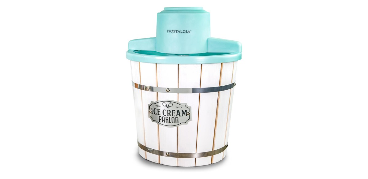 Nostalgia Electric Wood Bucket Ice Cream Maker