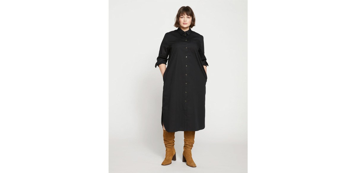 Odeon Stretch Poplin Shirtdress