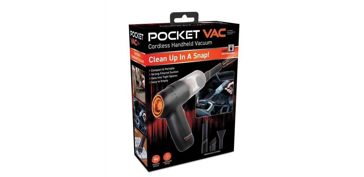 Pocket Vac Rechargeable Handheld Vacuum