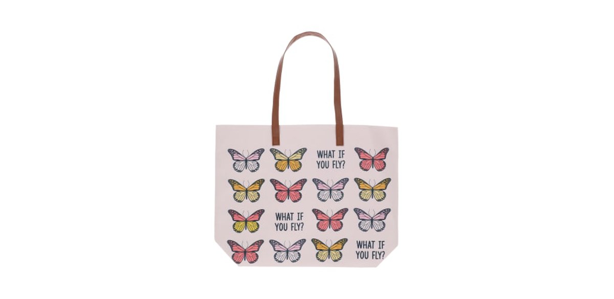Printed Tote Bag 20.75in X 15.5in in Butterfly