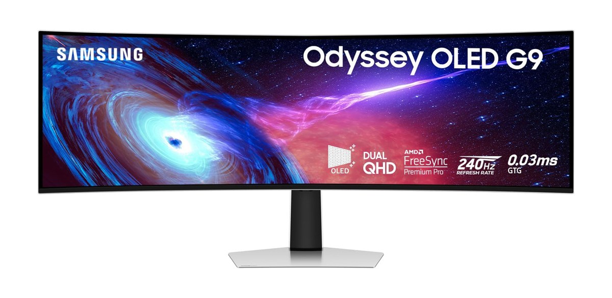  Samsung 49-Inch Odyssey G93SC Series OLED Curved Gaming Monitor