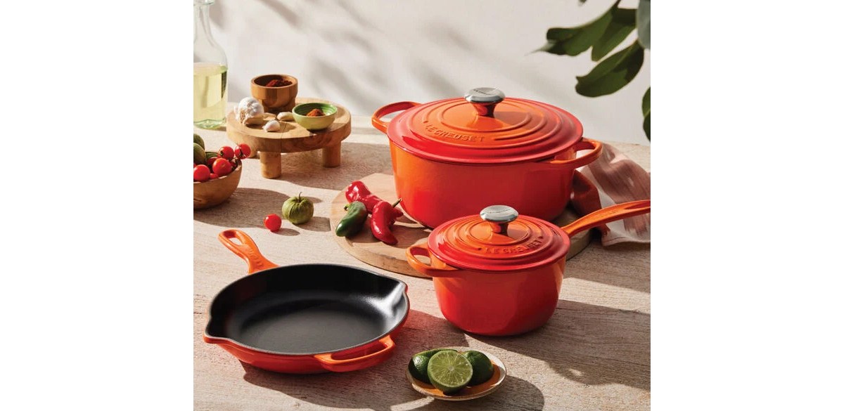 Signature Enameled Cast Iron 5-Piece Cookware Set