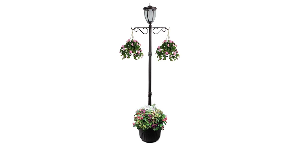 Sun-Ray Kenwick 7 Foot Single Head Solar Lamp Post & Planter