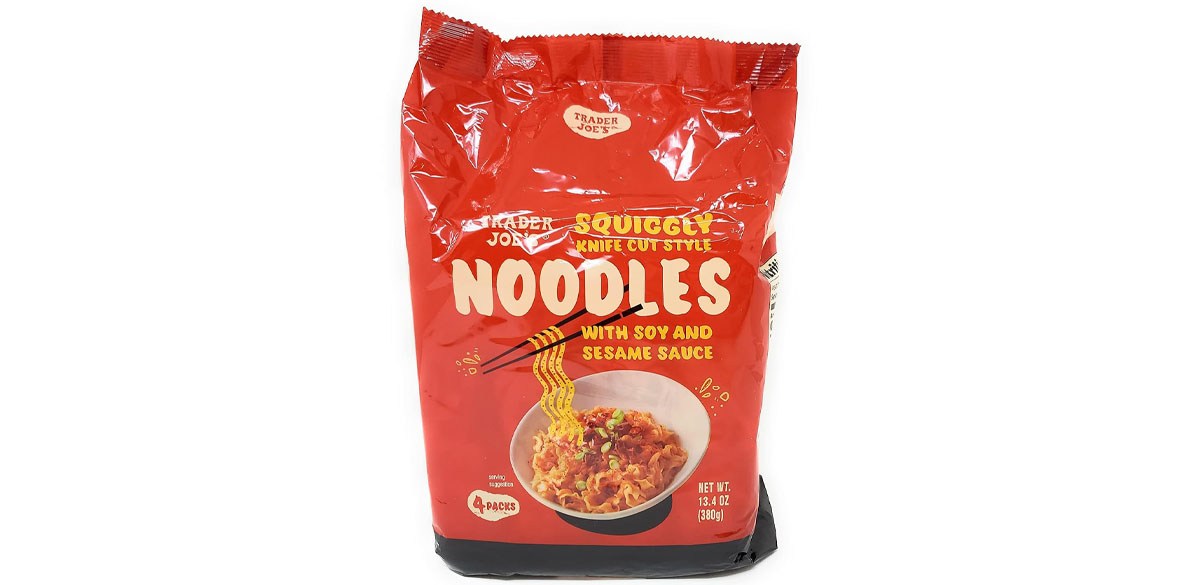 Trader Joe's Squiggly Knife Cut Noodles with Soy & Sesame Sauce