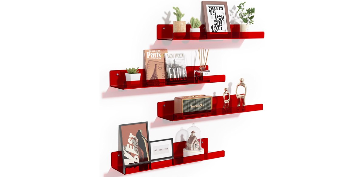 Upsimples 4-Pack Acrylic Shelves