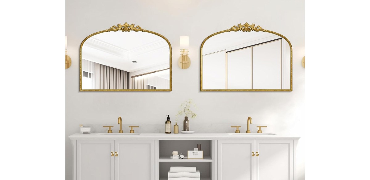 WallBeyond Gold Vintage Mirror for Vanity