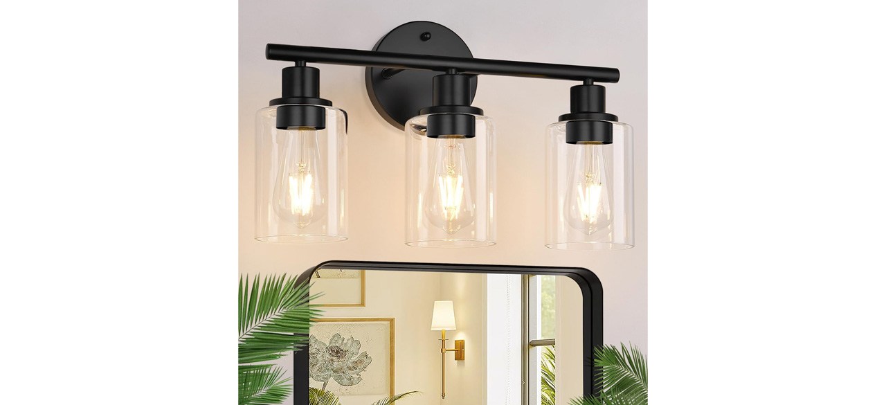 Zarbitta Modern Vanity Light hanging above mirror