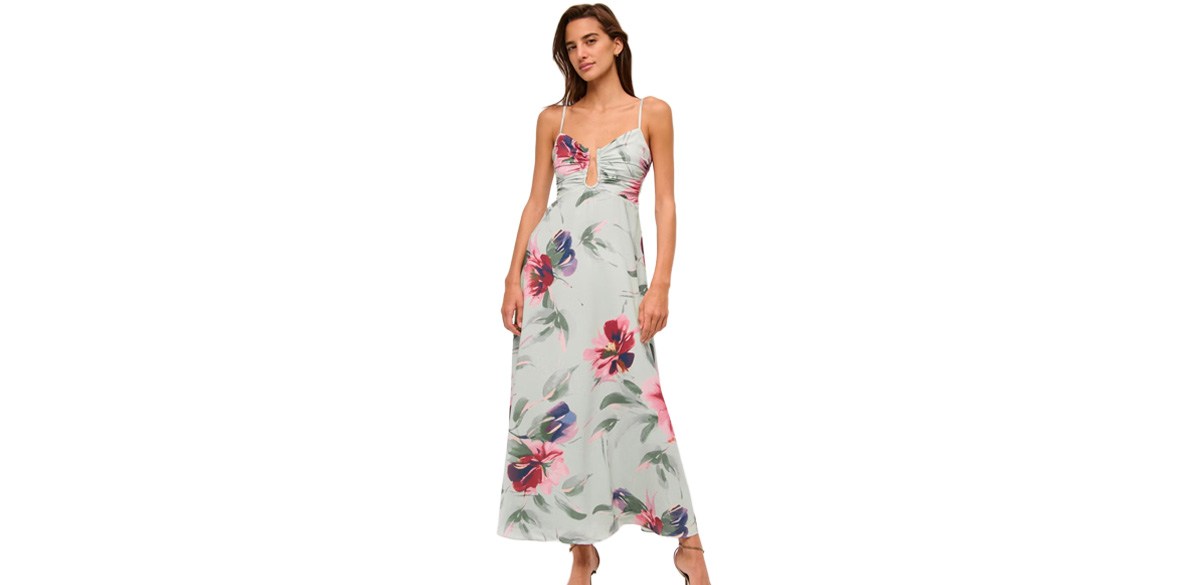 Abercrombie & Fitch Bra-Free Hardware Maxi Dress