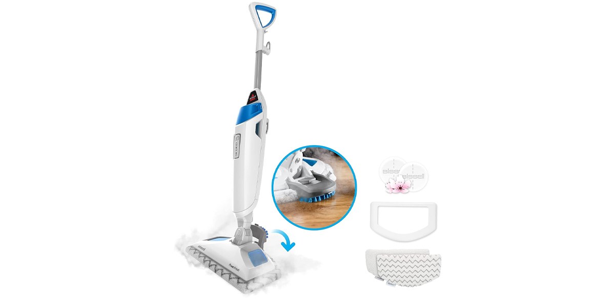 Bissell Power Fresh Steam Mop with Natural Sanitization, Floor Steamer, Tile Cleaner, and Hard Wood Floor Cleaner