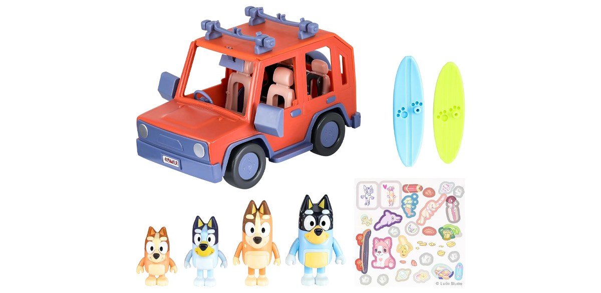 Bluey Heeler Family 4WD Vehicle and 4 Figure Pack