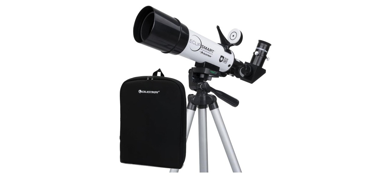 Celestron – EclipSmart Safe Solar Eclipse Telescope – 50MM Refractor on white background