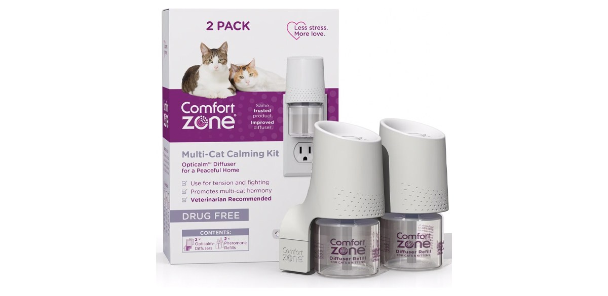 Comfort Zone Multi-Cat Two Room Calming Diffuser Kit for Cats