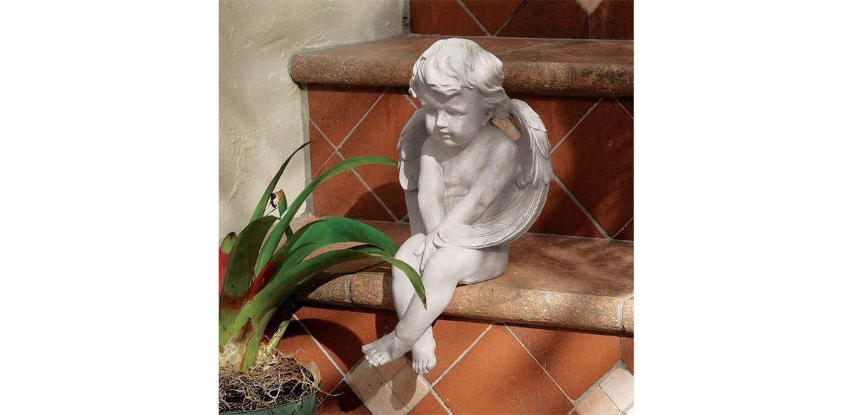 Design Toscano JE101261 Angel of Meditation Shelf Sitting Statue