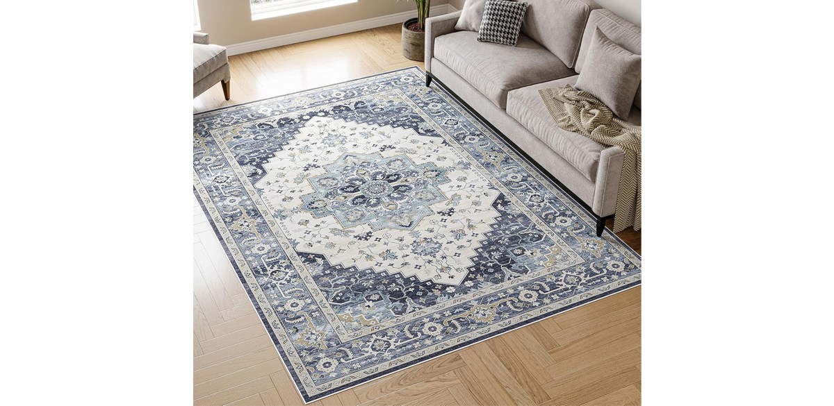 Dripex Stain-Resistant Washable Area Rug