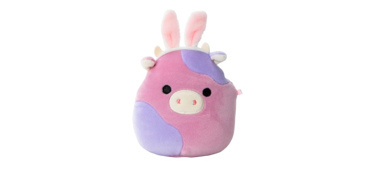 Pink and purple Easter Squishmallows Patty on white background