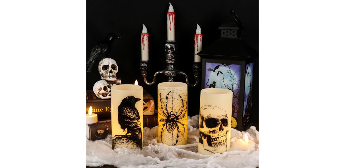 Eldnacele Halloween Flickering Candles