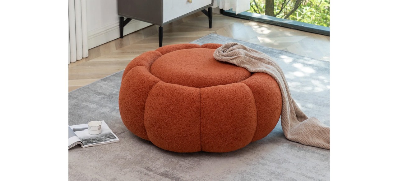 Etta Avenue Demetrius Upholstered Round Cocktail Ottoman