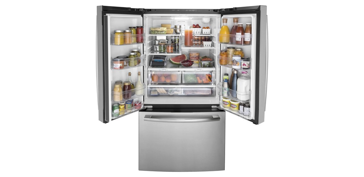 GE Appliances Fingerprint Resistant Stainless Steel GE 36 inchENERGY STAR French Door 27 cu. ft. Refrigerator