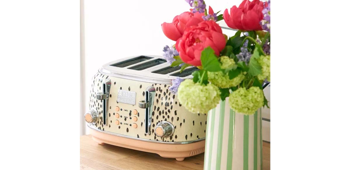 Haden Margate Poodle & Blonde Stainless Steel 4 Slice Toaster