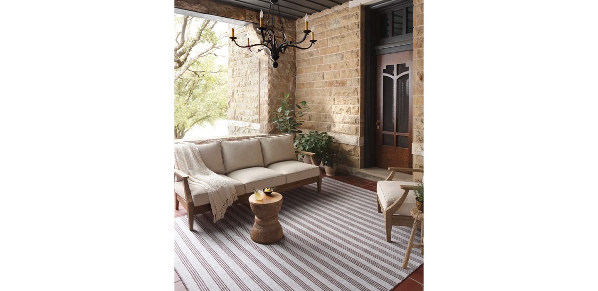  Magnolia Home by Joanna Gaines x Loloi Indoor - Outdoor Charlie Silver - Bark Area Rug