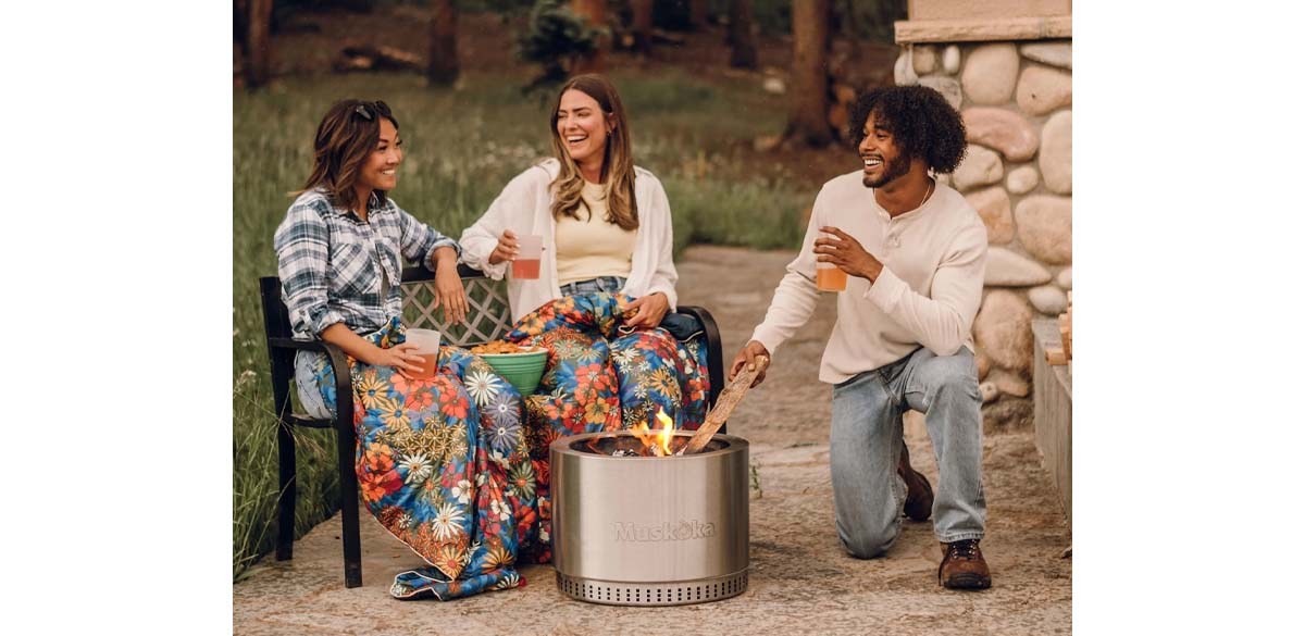 Muskoka Stainless Steel Smokeless Wood Burning Fire Pit