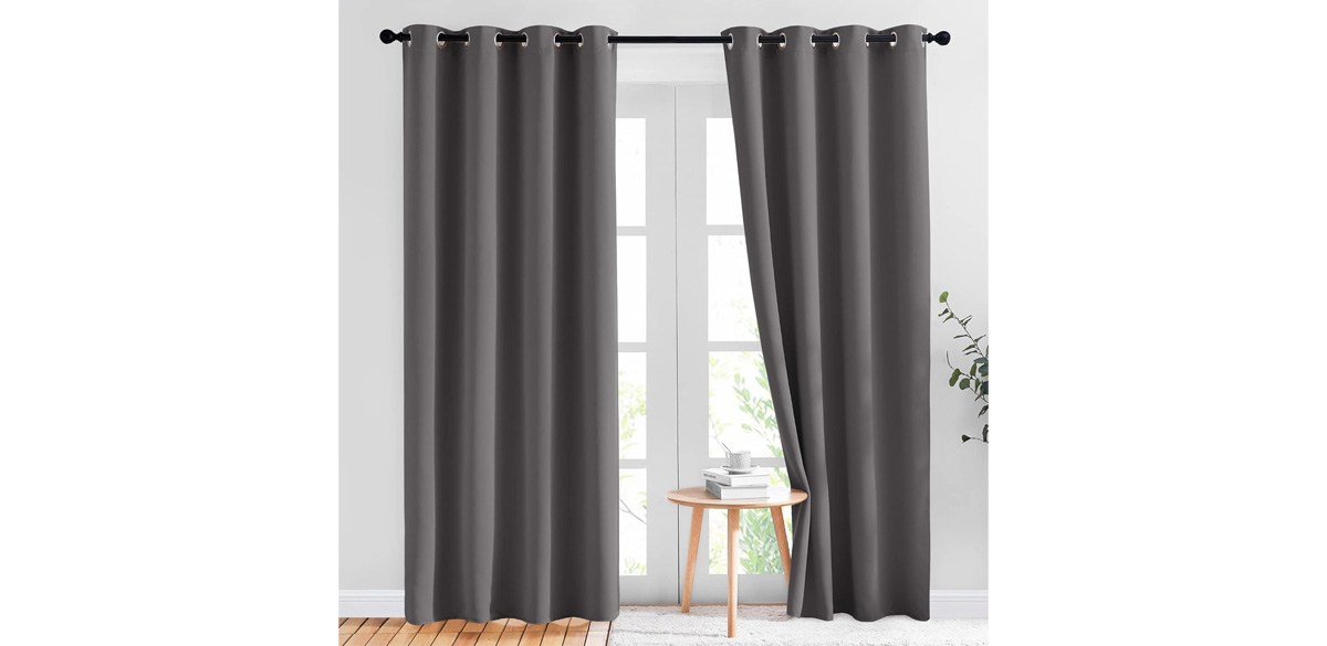 NICETOWN Gray Blackout Curtains